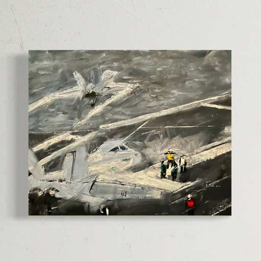 F-18 Hornet Dual Launch Original Oil Painting 1