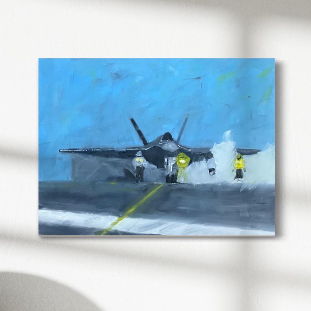 F-35 “Launch Party” Original Oil Painting 1
