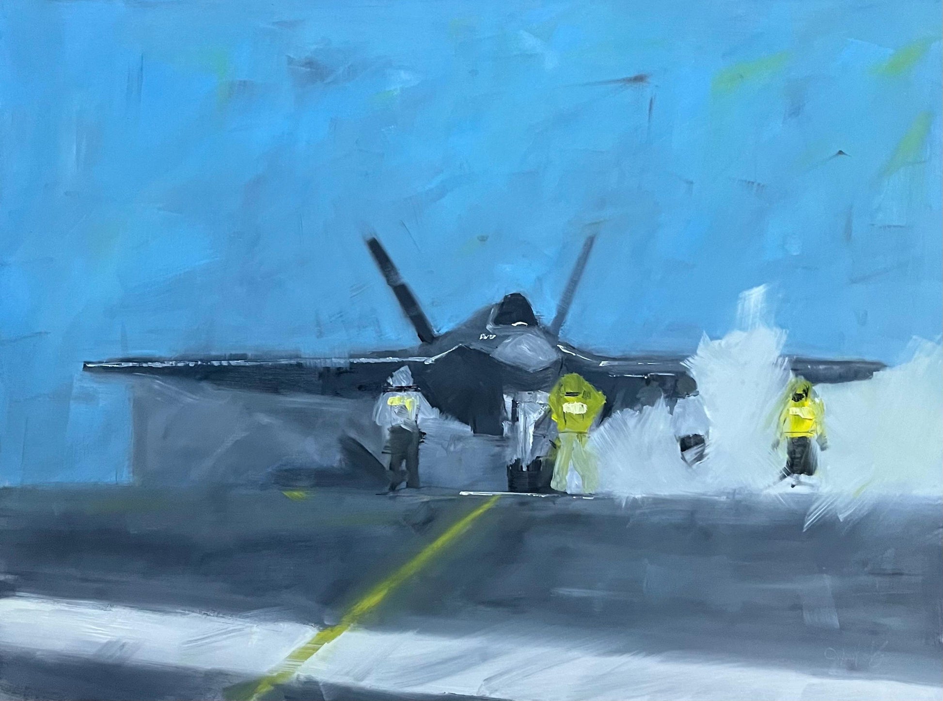 F-35 “Launch Party” Original Oil Painting 2