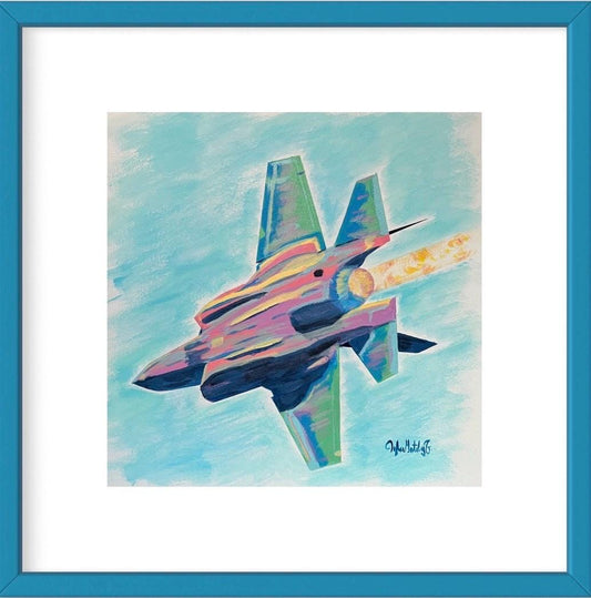 F-35 “Lightning Strike” Original Gouache Painting 1