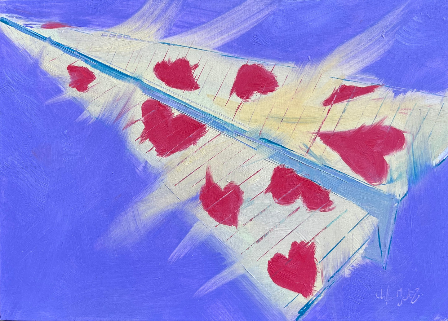 Flight of the Heart Paper Airplane Wall Art