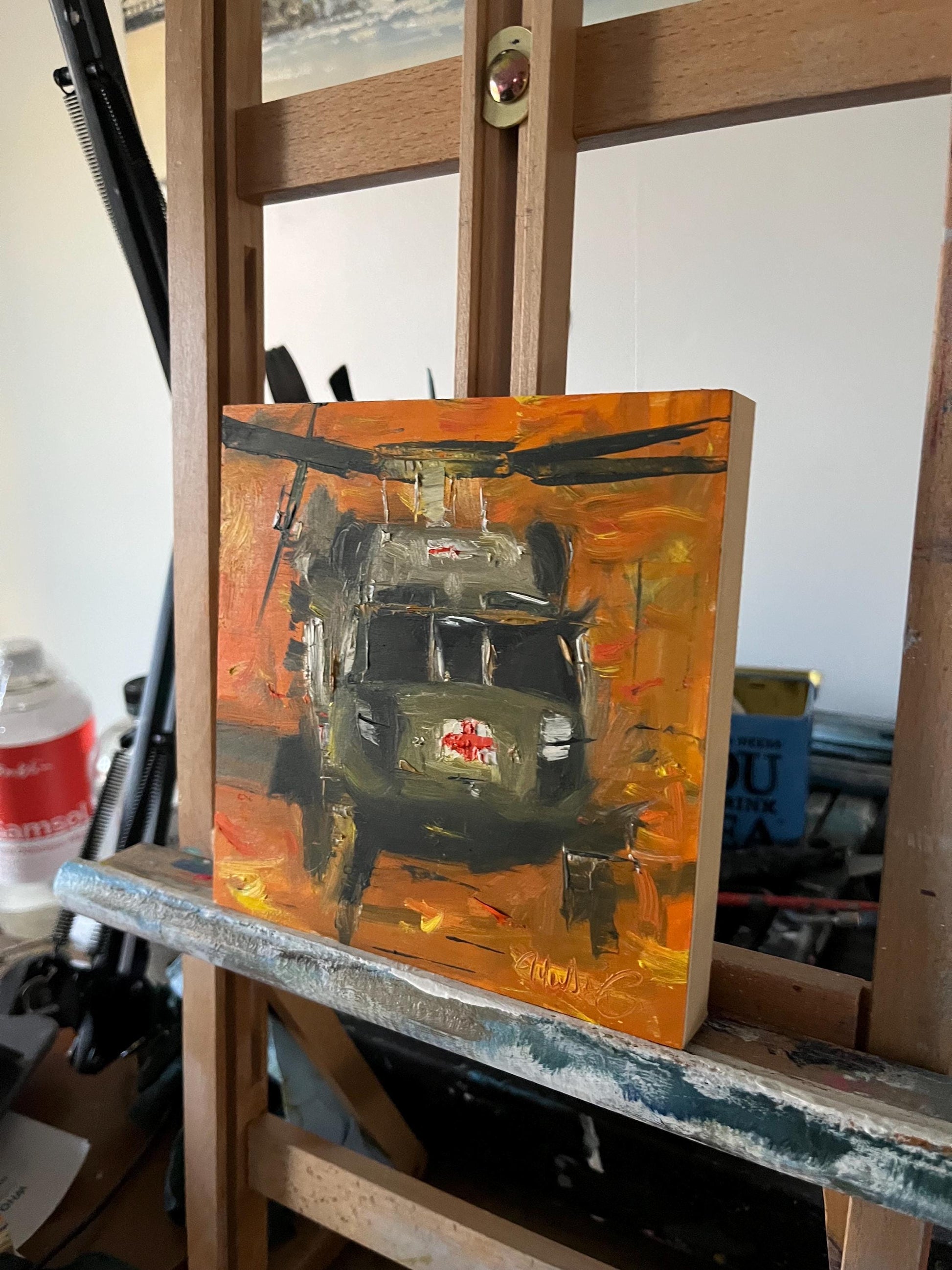 Fall Dustoff MEDEVAC Black Hawk Painting 4