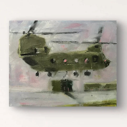 Heavy Lift CH-47 Original Oil Painting