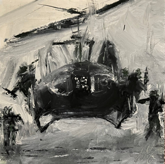 First In – Vietnam Air Assault Huey Painting