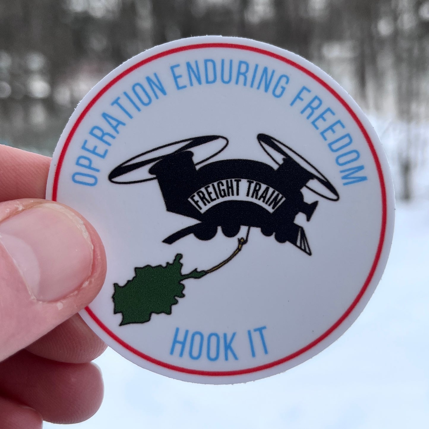 CH-47 Chinook OIF OEF Hook It Vinyl Sticker for bottles, computers, notebooks and more