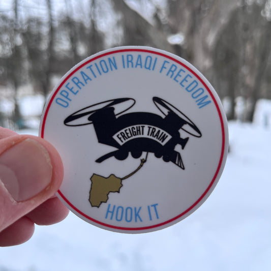 CH-47 Chinook OIF OEF Hook It Vinyl Sticker for bottles, computers, notebooks and more