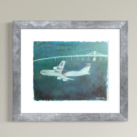 KC-135 Over the Skyway Bridge Artwork Print 1