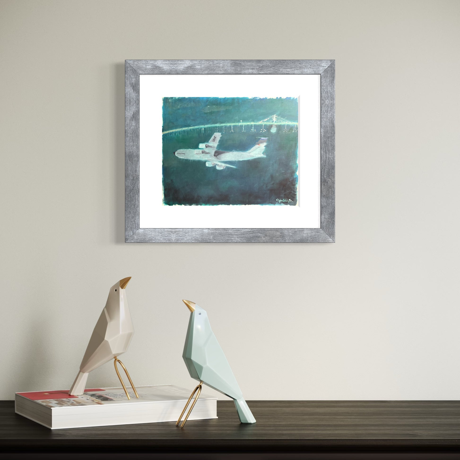 KC-135 Over the Skyway Bridge Artwork Print 2