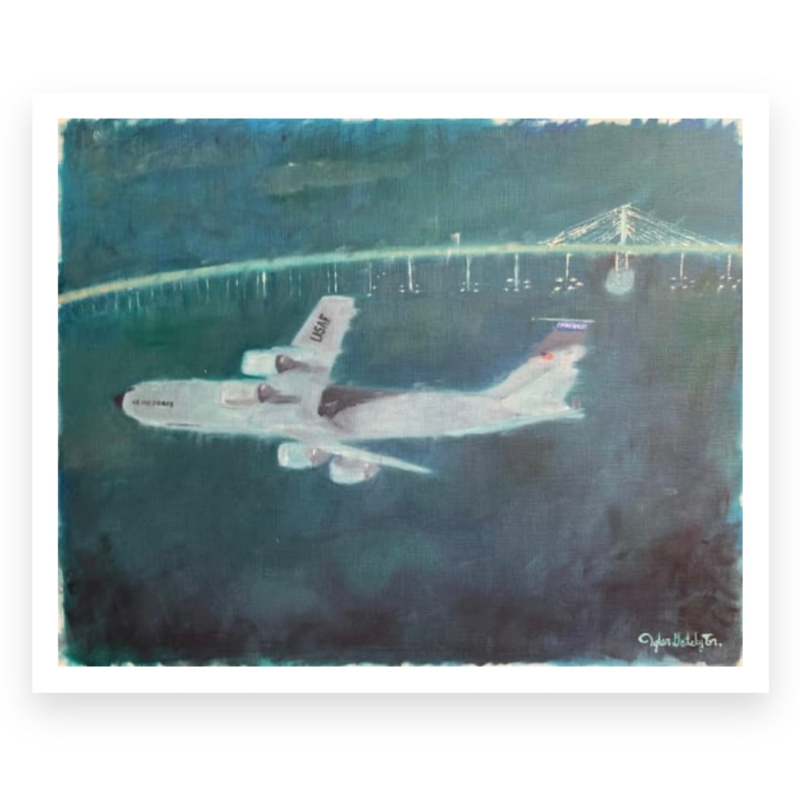 KC-135 Over the Skyway Bridge Artwork Print 3
