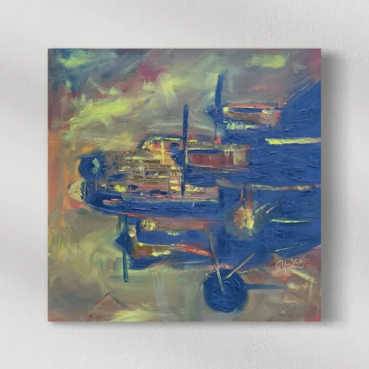 Lancaster Bomber “Ruhr Express” Original Oil Painting