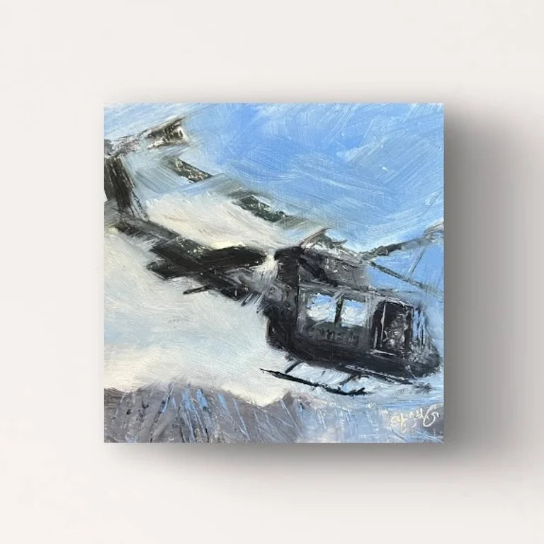 Mountain Griffon Huey Original Oil Painting