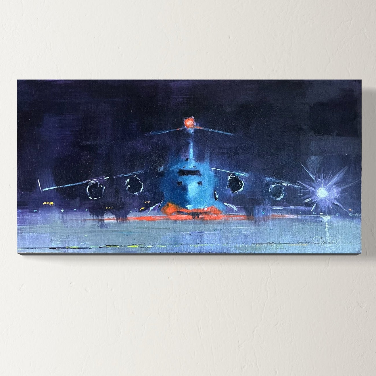 Night Moose 2 — Original C-17 Globemaster III Aviation Art