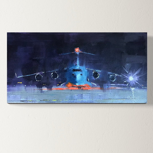 Night Moose 2 — Original C-17 Globemaster III Aviation Art