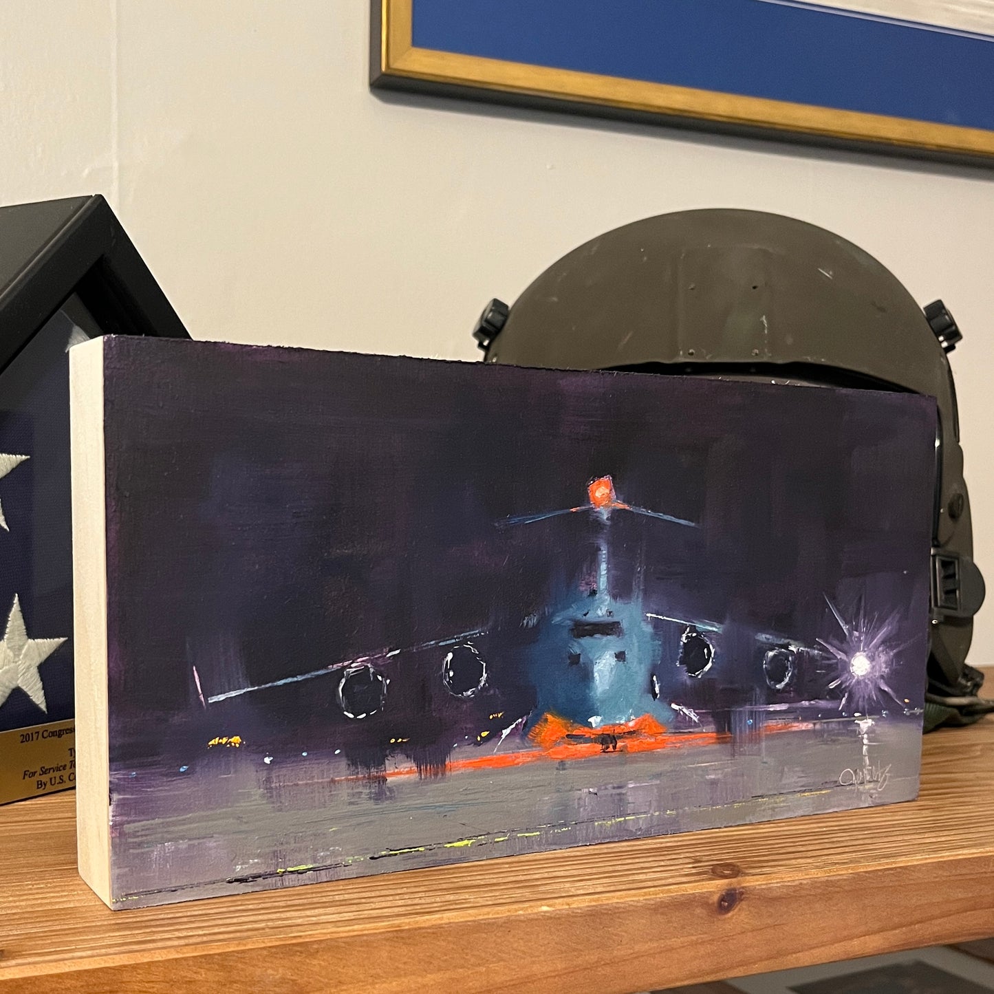 Night Moose 2 — Original C-17 Globemaster III Aviation Art