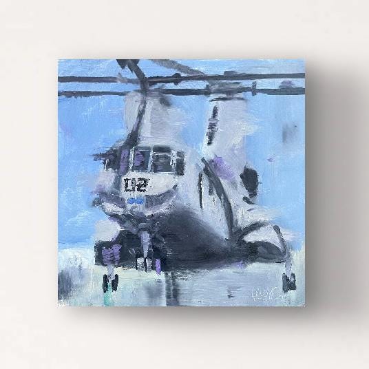 Original CH-46 Oil Painting 2