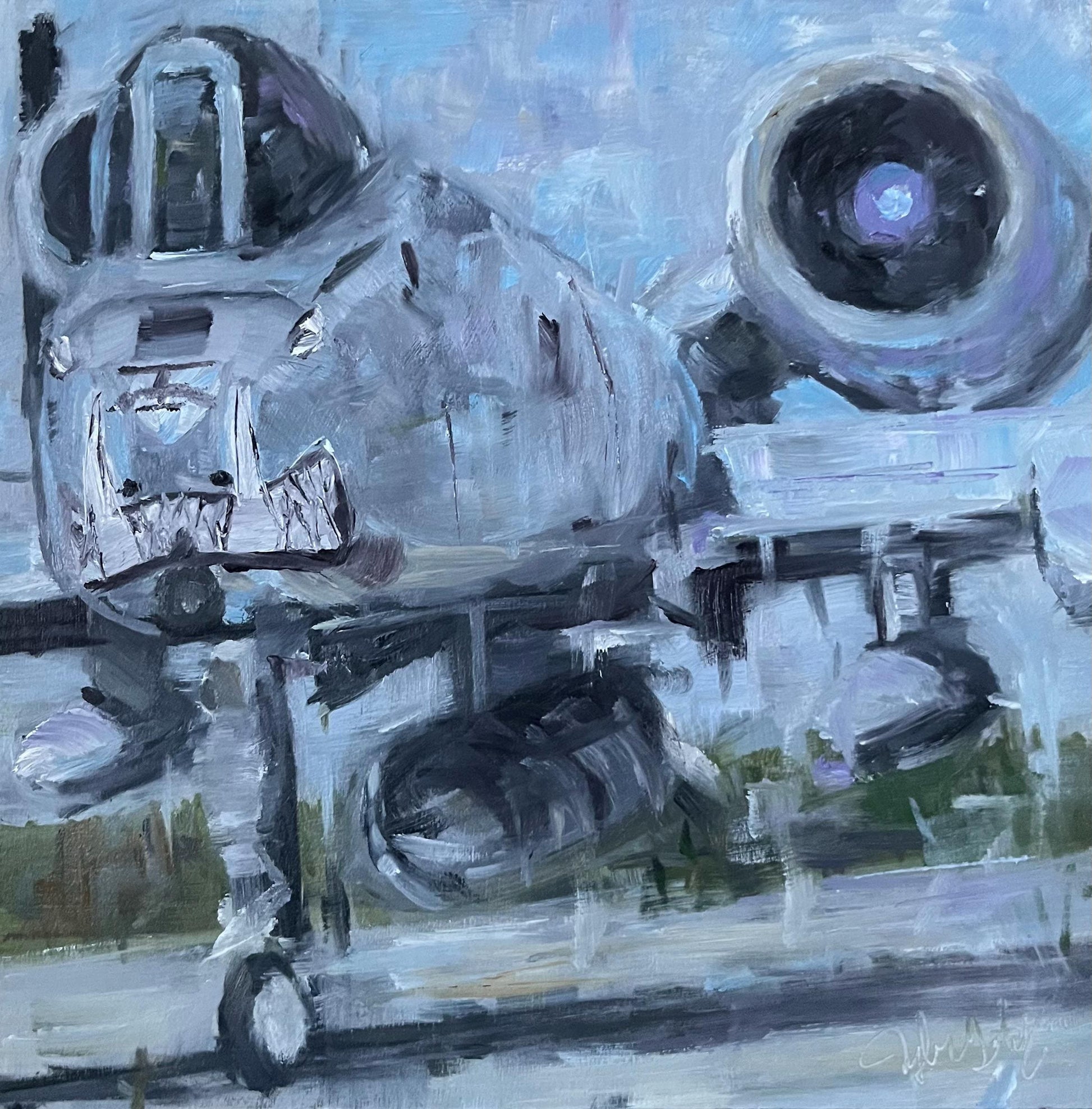 Warthog A-10 Original Oil Painting 2