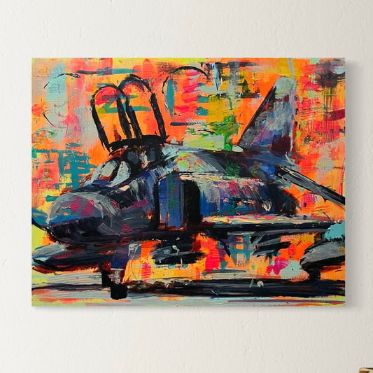 f-4 phantom abstract painting 1