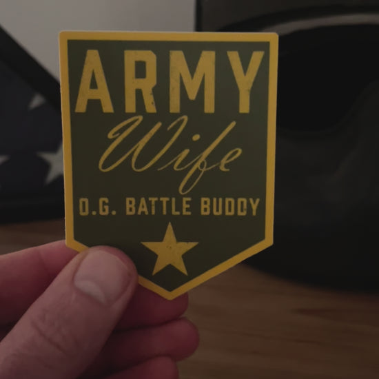 Army wife vinyl sticker